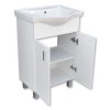 VivaStyle EKONOMIK 65 lábon álló 2 ajtós fürdőszobabútor Sanovit ALBATROS 10065 mosdóval 64,5x46,5