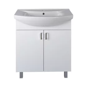   VivaStyle EKONOMIK 75 lábon álló 2 ajtós fürdőszobabútor Sanovit ZENON 6075 mosdóval 75 x 50 cm