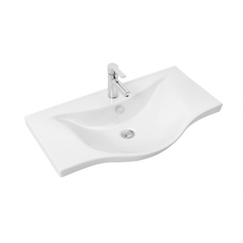 VivaStyle EKONOMIK 75 lábon álló 2 ajtós fürdőszobabútor Sanovit ZENON 6075 mosdóval 75 x 50 cm