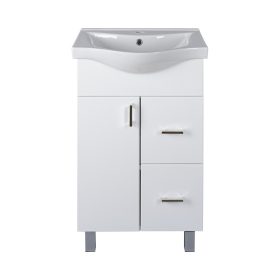   VivaStyle BIANKA 55 lábon álló fürdőszobabútor 2 fiókos Sanovit ALBATROS 10055 mosdókagyló 55x45 cm