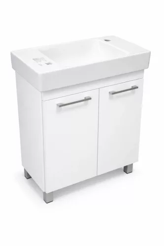 VivaStyle PANEL- KMT 60 lábon álló fürdőszobabútor CeraStyle SHARP -JOBB CSAPLYUKAS mosdóval 60x30cm