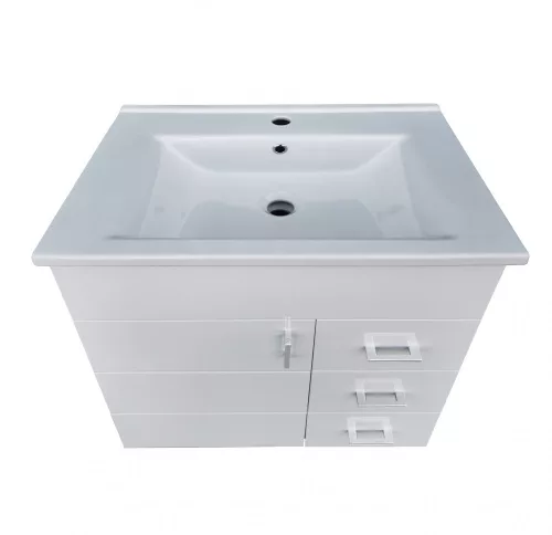 VivaStyle KARINA 65 lábon álló fürdőszobabútor 3 fiókos Sanovit ATRIA 9065 mosdóval 65 x 45,5 cm