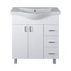 VivaStyle BIANKA 80 lábon álló fürdőszobabútor 3 fiókos Sanovit ALBATROS 10080 mosdóval 80 x 46 cm
