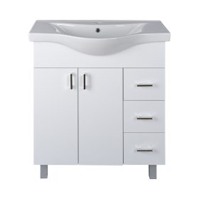   VivaStyle BIANKA 80 lábon álló fürdőszobabútor 3 fiókos Sanovit ALBATROS 10080 mosdóval 80 x 46 cm