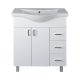 VivaStyle BIANKA 80 lábon álló fürdőszobabútor 3 fiókos Sanovit ALBATROS 10080 mosdóval 80 x 46 cm