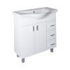 VivaStyle BIANKA 80 lábon álló fürdőszobabútor 3 fiókos Sanovit ALBATROS 10080 mosdóval 80 x 46 cm