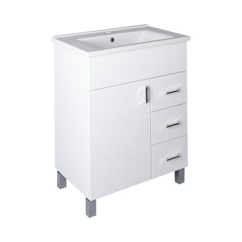 VivaStyle KARINA 85 lábon álló fürdőszobabútor 3 fiókos Sanovit ATRIA 9085 mosdóval 85 x 45,5 cm