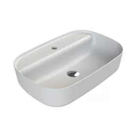   CeraStyle AQUA - PULTRA ültethető - Top Counter - porcelán mosdó - MATT FEHÉR - 60 x 40 cm