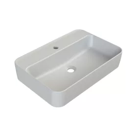   CeraStyle HERA - PULTRA ültethető - Top Counter - porcelán mosdó - MATT FEHÉR - 60 x 42 cm