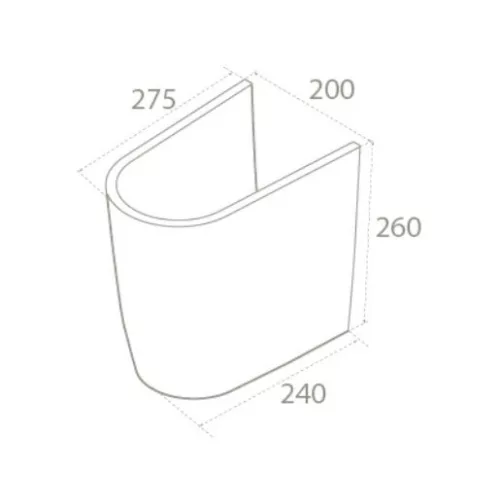 CeraStyle BELLA porcelán szifontakaró - Bella mosdókhoz