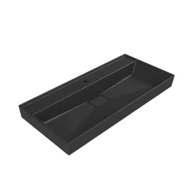   CeraStyle SHARP - MATT FEKETE - porcelán mosdókagyló - 1 csaplyukas - 100 x 48 cm