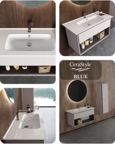 CeraStyle BLUE - porcelán mosdókagyló - 80 x 47 cm