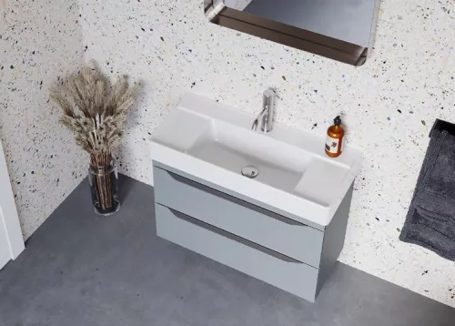 CeraStyle SHARP - KESKENY - porcelán mosdókagyló - 85 x 38 cm