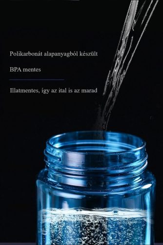 SportLife polikarbonát ivópalack, 750ml, BPA mentes, ivócsőrös kulacs