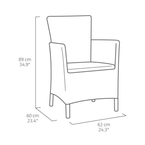 Iowa Balcony kerti bútor garnitúra luzon asztallal