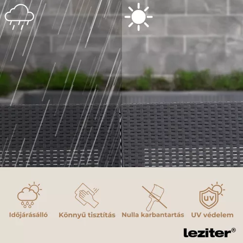 Claire 2 üléses műrattan kerti kanapé