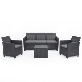   Claire 5 személyes kerti bútor garnitúra párnatartós asztallal