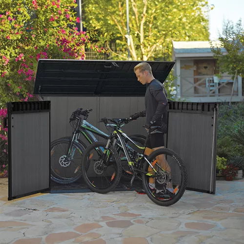 Cortina Mega műanyag kerti tároló szürke