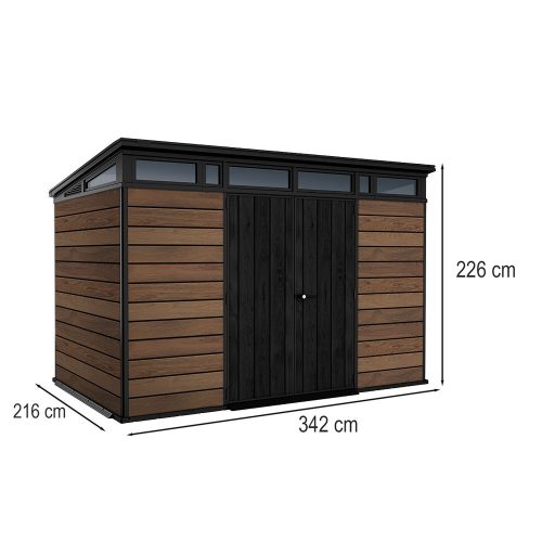 Signature PENT 11x7 műanyag kerti ház dió