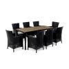 Nadia Large 8+1 kerti bútor garnitúra szett kőris-grafit