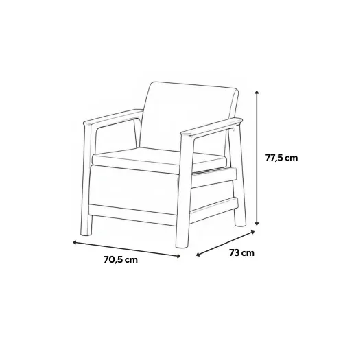 Scandi linea duo kerti fotel