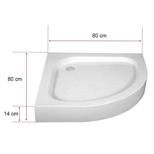 Klonberg 80x80 Íves akríl zuhanytálca 80x80 cm