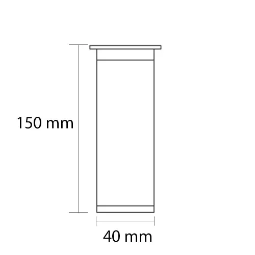 Uni bútorláb 150 mm ezüst