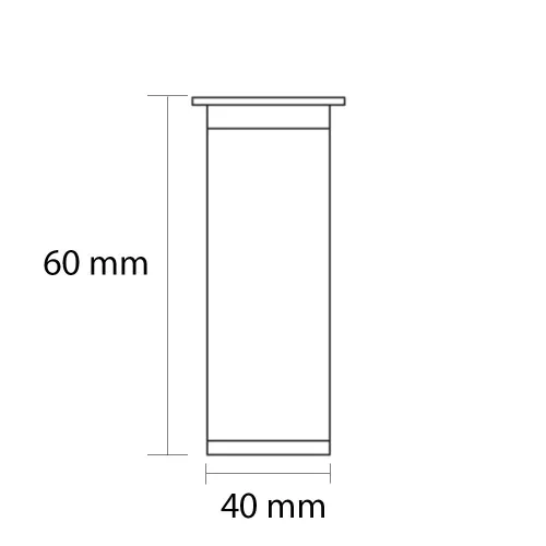 Uni bútorláb 60 mm fekete