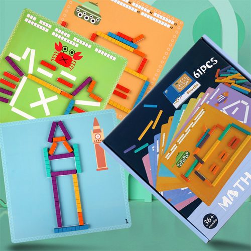 Számolórúd kirakó számtani oktató fajáték