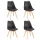 Silla étkezőszék 4 db fekete színben