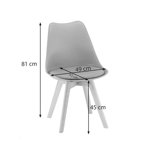 Silla étkezőszék szürke színben