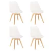 Silla étkezőszék 4 db fehér színben
