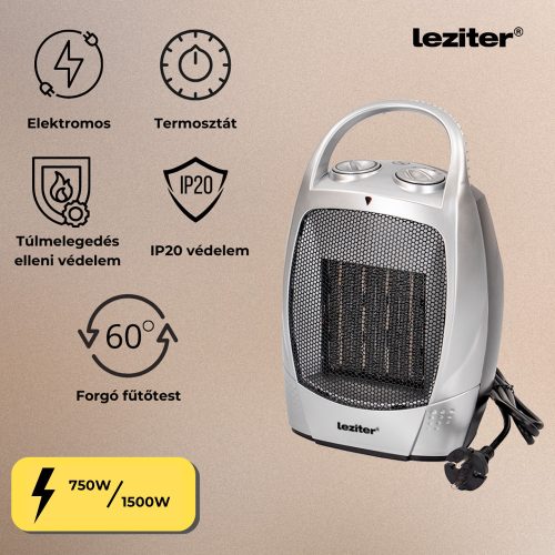 Loa forgó elektromos kerámiabetétes hősugárzó 750W/1500W
