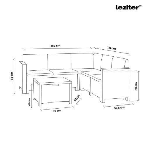 City sarok kerti bútor garnitúra