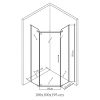 Celtic 100x100 cm ötszögletű zuhanykabin tálca nélkül fekete