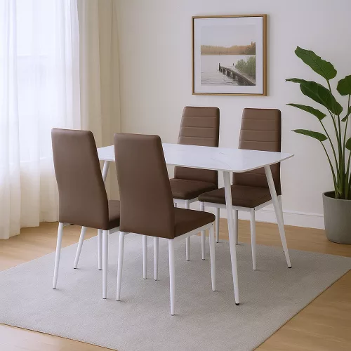 Jenna 4+1 étkező garnitúra barna