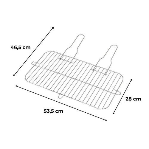 Grillrács szögletes 53,5x28 cm