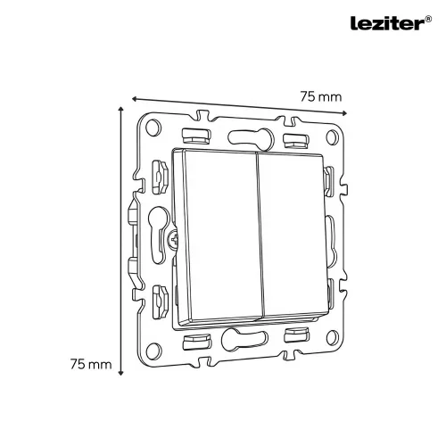 Nova csillárkapcsoló keret nélkül 105 szürke
