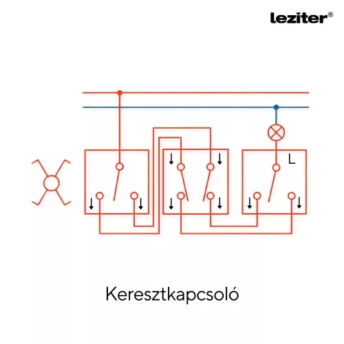 Nova kereszt kapcsoló 107 szürke