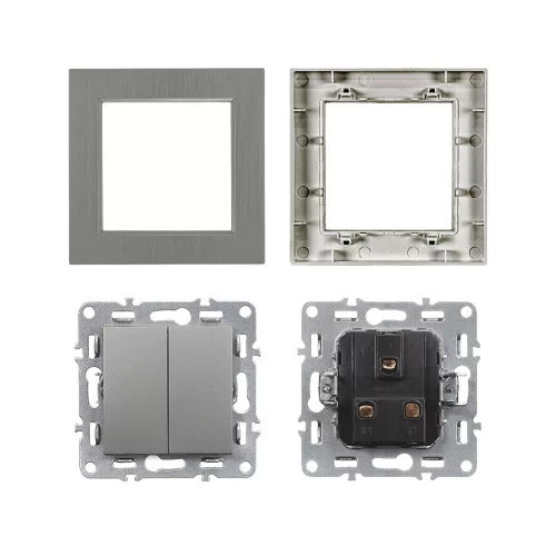 Nova csillárkapcsoló 105 szürke szálcsiszolt kerettel