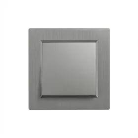 Nova kereszt kapcsoló 107 szürke szálcsiszolt kerettel