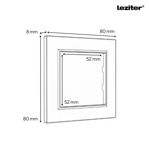 Nova kereszt kapcsoló 107 szürke szálcsiszolt kerettel