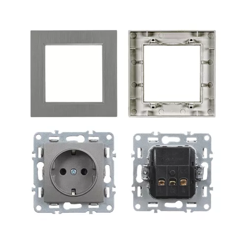 Nova dugalj szürke szálcsiszolt kerettel