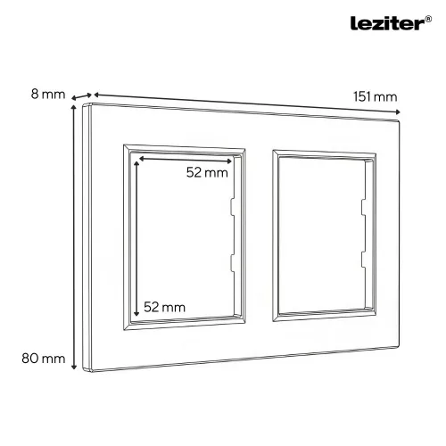 Nova kettős egy áramkörös egypólusú kapcsoló 101 szürke szálcsiszolt kerettel