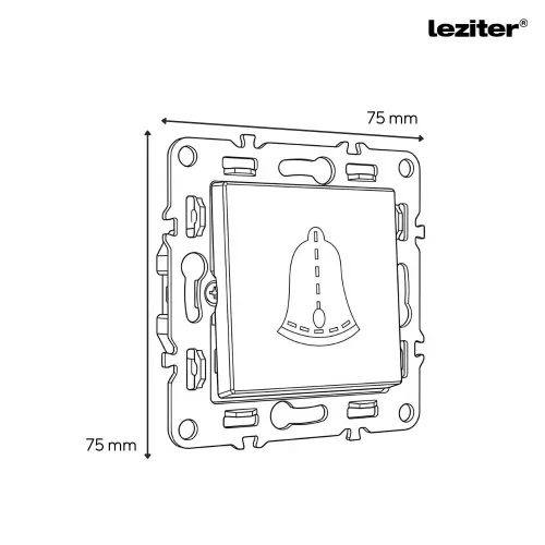Nova kettős csengő kapcsoló 101N szürke szálcsiszolt kerettel