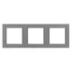 Nova hármas keret vízszintes szürke szálcsiszolt