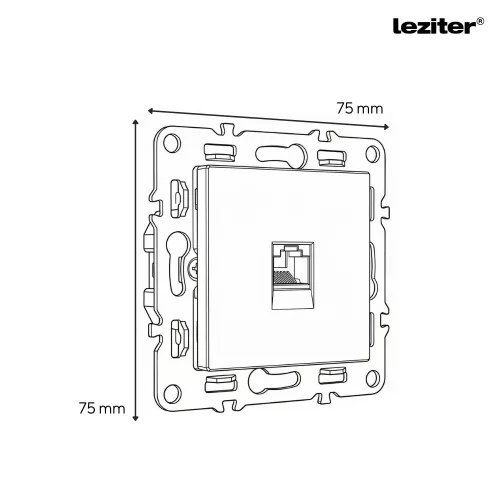 Nova III dugalj kettő UTP csatlakozóval szürke szálcsiszolt kerettel
