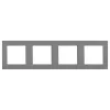 Nova négyes keret vízszintes szürke szálcsiszolt