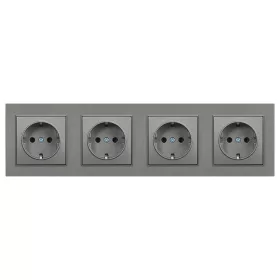 Nova IV négy dugalj szürke szálcsiszolt kerettel