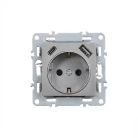 Nova csatlakozóaljzat USB csatlakozóval szürke